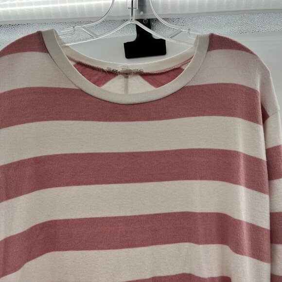 Wonderland by Orange Women's Striped Pullover Sweater Pink/Ivory Size Small - Picture 2 of 9